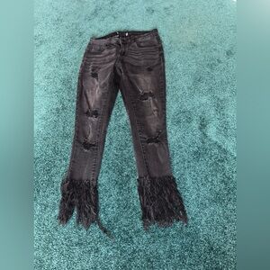 Women black jeans, no tags, size M/L